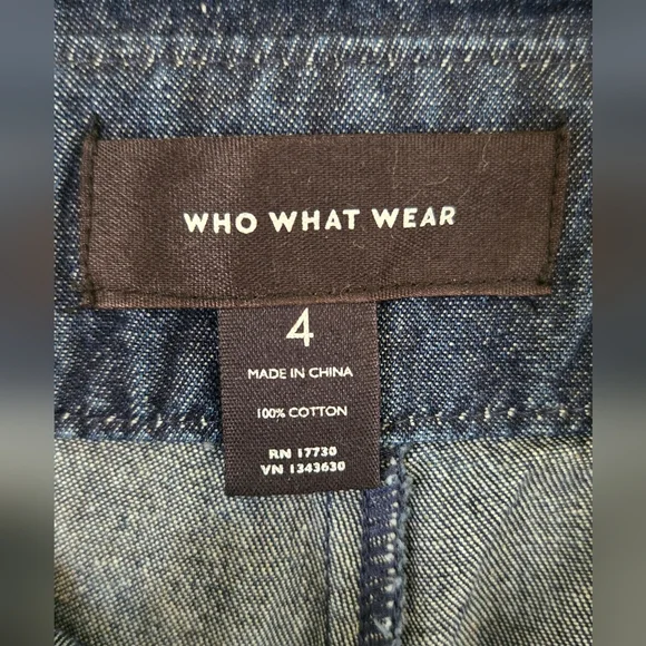 Who What Wear Wide Leg Paper Bag Waist Jeans Size 4 - Picture 6 of 6